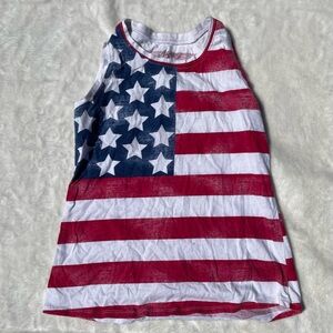 American Flag tank top.